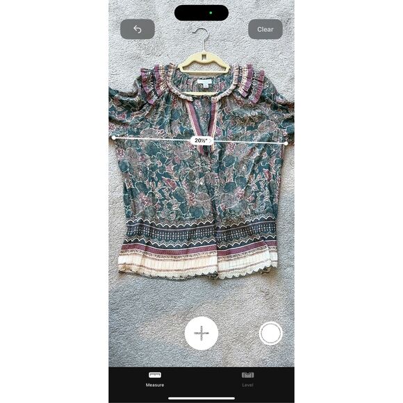 NWOT Current Air Anthropologie blouse, Lrg $85 E17 - Picture 9 of 9